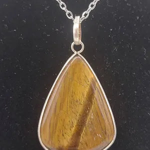 Tiger's Eye Silver 925 Cabochon Cut Healing Crystal