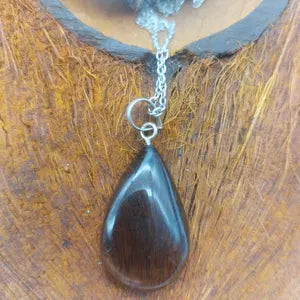 Luxury Smoked Quartz Sterling Silver 925 Pendant Cabochon Cut Healing Crystal Accessories Zodiac Mineral Stone