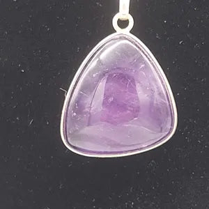 Amethyst Silver 925 Pendant Cabochon Cut Healing Crystal