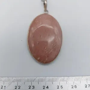 Sun Stone Necklace Silver 925, Cabochon Cut Crystal Master Healer, Chakra Alignment, Aura Protection, Amplifier