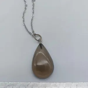 Luxury Smoked Quartz Sterling Silver 925 Pendant Cabochon Cut Healing Crystal Accessories Zodiac Mineral Stone