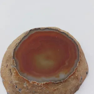 Natural Red Fire Agate Ashtray, Healing Crystal, Zodiac Mineral Stone