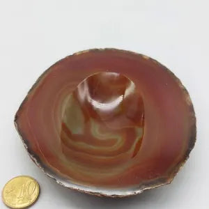 Natural Red Fire Agate Ashtray, Healing Crystal, Zodiac Mineral Stone