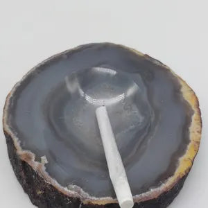 Natural Agate Ashtray, Zodiac Stone, Healing Crystal