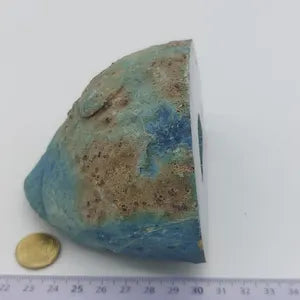 Blue Geody Agate with Crystal Quartz Cave - Healing and Protection Mineral Stone