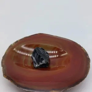 Natural Red Fire Agate Ashtray, Healing Crystal, Zodiac Mineral Stone