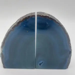 Natural Blue Agate Book Holder, Rock Formation, Home Decor, Bookend