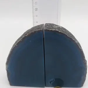 Natural Blue Agate Book Holder, Rock Formation, Home Decor, Bookend