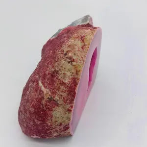 Pink Tie Die Geode Agate with Crystal Quartz Cave, Stone Decoration, Zodiac Mineral Crystal