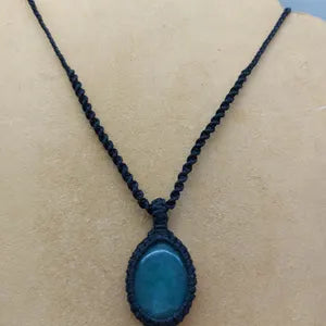 Green Aventurine Macrame Necklace