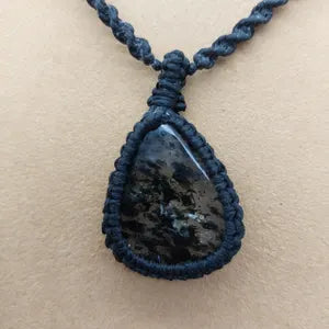 Tourmalinated Quartz Macrame Necklace