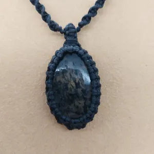 Tourmalinated Quartz Macrame Necklace