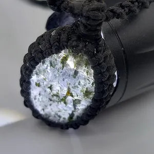 Tourmalinated Quartz Macrame Necklace