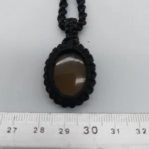 Smoked Quartz Macrame Necklace