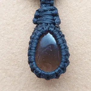 Smoked Quartz Macrame Necklace
