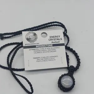 Moonstone Handmade Wrapped Macrame Necklace - Healing Stone