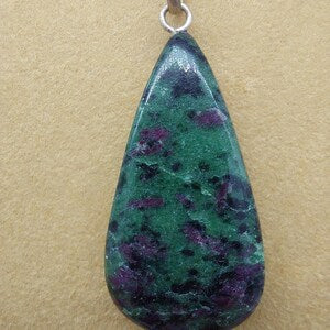 Ruby Zoisite Crystal Necklace,Green Stone Necklace, Gemstone Necklace for Men and Women, Gift for Crystal Lovers