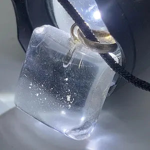 Clear Quartz Crystal Necklace, Translucent Stone Necklace, Energy Protection Necklace