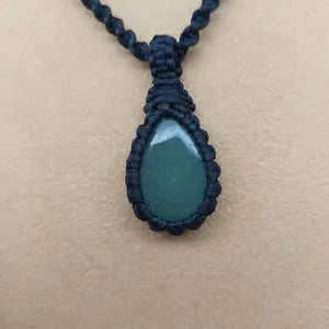 Green Aventurine Macrame Necklace