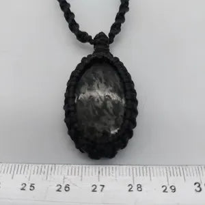 Tourmalinated Quartz Macrame Necklace