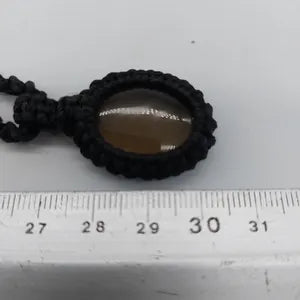 Smoked Quartz Macrame Necklace