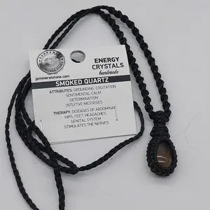 Smoked Quartz Macrame Necklace