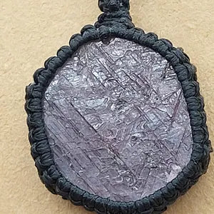 Natural Hexagon Ruby Macrame Necklace, Rare Gemstone Macrame Pendant