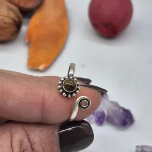 Tiger Eye Silver Plated Ring, Birthstone Ring for Her, Gemstone Rings for Women, Crystal Ring for Gift