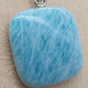 Amazonite Crystal Chain Necklace, Gemstone Minimalist Necklace, Gift for Men and Women, Chakra Stone Necklace