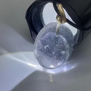 Clear Quartz Crystal Necklace, Translucent Stone Necklace, Energy Protection Necklace