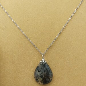 Clear Quartz with Green Tourmaline Necklace, Tourmalinated Quartz Crystal Pendant, Gemstone Necklace for Men and Women