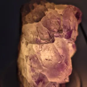 Raw Amethyst Lamp, Amethyst Light Decor, Natural Crystal Lamps Decor, Home Lighting Decor