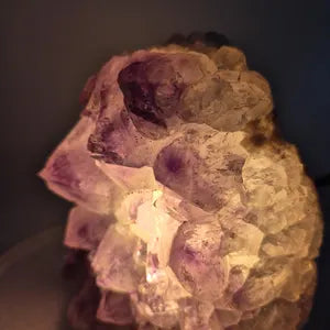 Raw Amethyst Lamp, Amethyst Light Decor, Natural Crystal Lamps Decor, Home Lighting Decor