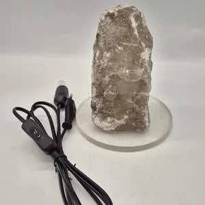 Raw Smokey Quartz Lamp, Raw Stone Home Decor, Raw Crystal Lighting