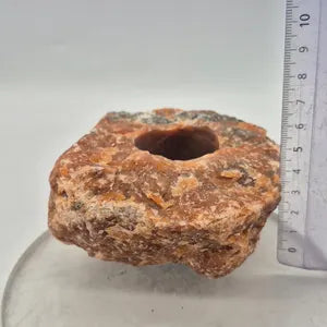 Orange Calcite Candle Holder, Crystal Candle Tea Light