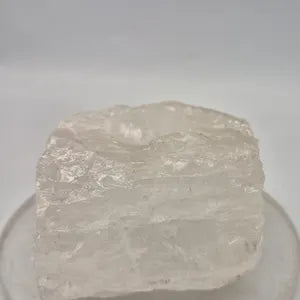 Clear Quartz Candle Holder, Crystal Tea Light Holder, Stone Candle Base, Rustic Crystal Home Decor