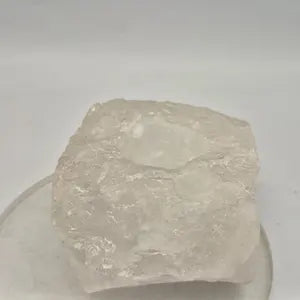 Clear Quartz Candle Holder, Crystal Tea Light Holder, Stone Candle Base, Rustic Crystal Home Decor