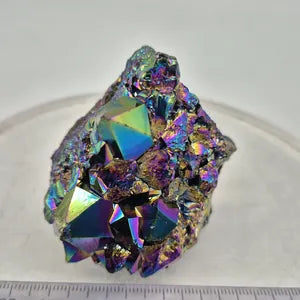 Amethyst Titanium Cluster, Druzy Rainbow Amethyst, Rainbow Aura Amethyst Crystal Specimen