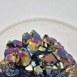 Amethyst Titanium Cluster, Druzy Rainbow Amethyst, Rainbow Aura Amethyst Crystal Specimen