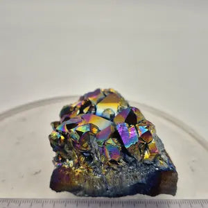 Amethyst Titanium Cluster, Druzy Rainbow Amethyst, Rainbow Aura Amethyst Crystal Specimen