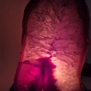 Purple Agate Geode Crystal Lamp - Natural Crystal Home Decor Lighting - Agate Decoration Gift - Stone Accent Light