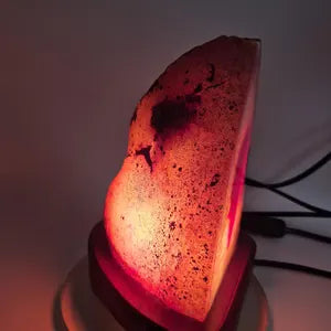Pink Agate Geode Crystal Lamp - Natural Crystal Home Decor Lighting - Agate Decoration Gift - Stone Accent Light