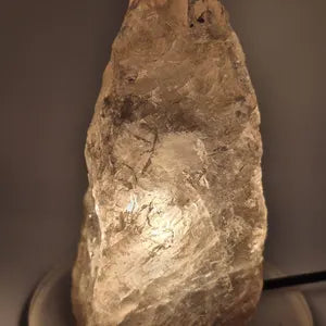 Raw Smokey Quartz Lamp, Raw Stone Home Decor, Raw Crystal Lighting
