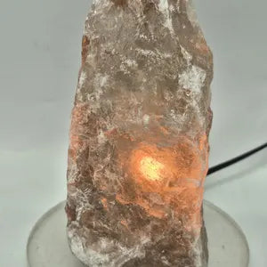 Raw Smokey Quartz Lamp, Raw Stone Home Decor, Raw Crystal Lighting