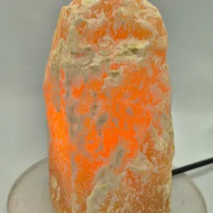 Raw Yellow Calcite Lamp, Translucent Yellow Light Decor, Natural Crystal Lamp Decor