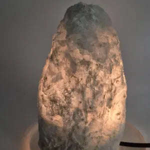 Raw Blue Calcite Lamp, Translucent Sky Blue Light Decor, Natural Crystal Lamp Decor