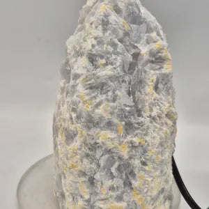 Raw Blue Calcite Lamp, Translucent Sky Blue Light Decor, Natural Crystal Lamp Decor