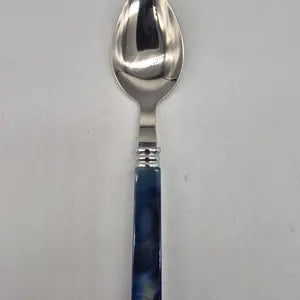 andcrafted Blue Agate Brazilian Cutlery Set with Stainless Steel – Elegant Design Crystal Set for Dining