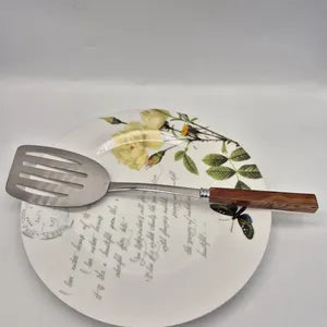 Handcrafted Brown Brazilian Agate & Stainless Steel Frying Shovel