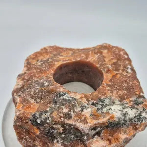 Orange Calcite Candle Holder, Crystal Candle Tea Light